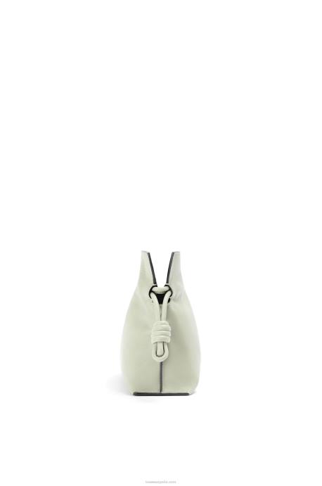 Loewe mujer bolso de mano mini flamenco de piel de becerro napa LP64205 celadón claro