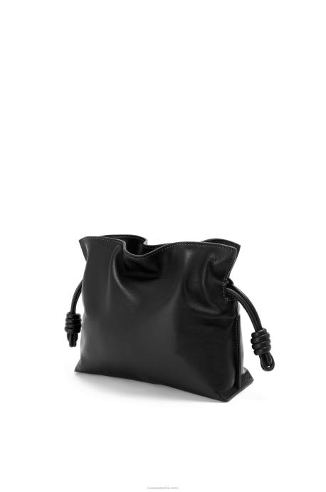 Loewe mujer bolso de mano mini flamenco de piel de becerro napa LP64206 negro