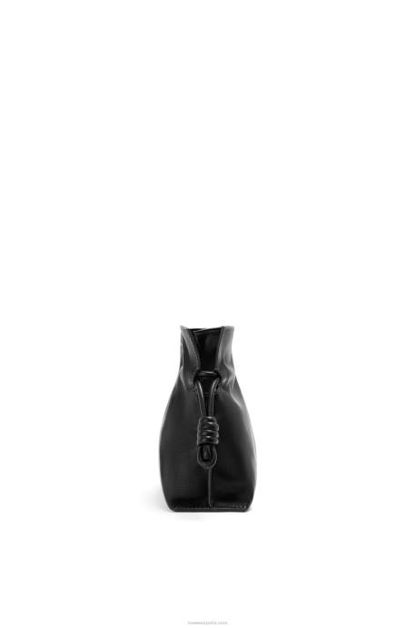 Loewe mujer bolso de mano mini flamenco de piel de becerro napa LP64206 negro