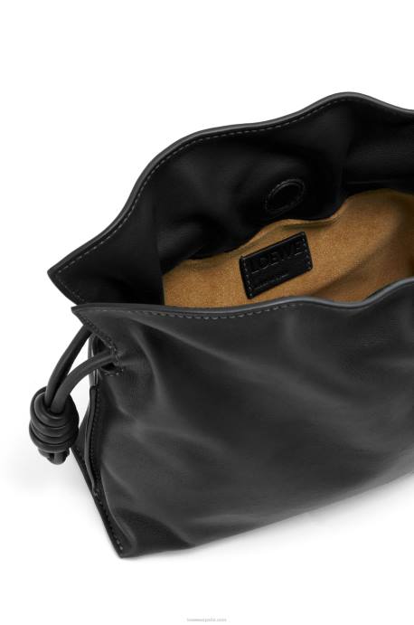 Loewe mujer bolso de mano mini flamenco de piel de becerro napa LP64206 negro