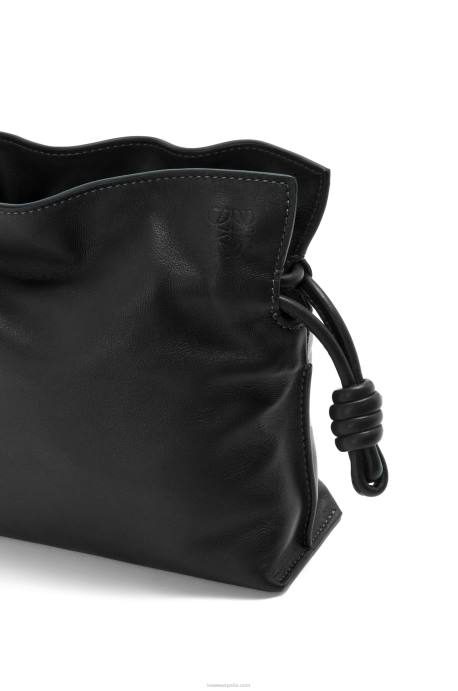 Loewe mujer bolso de mano mini flamenco de piel de becerro napa LP64206 negro
