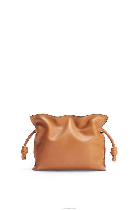 Loewe mujer bolso de mano mini flamenco de piel de becerro napa LP64216 cálido desierto