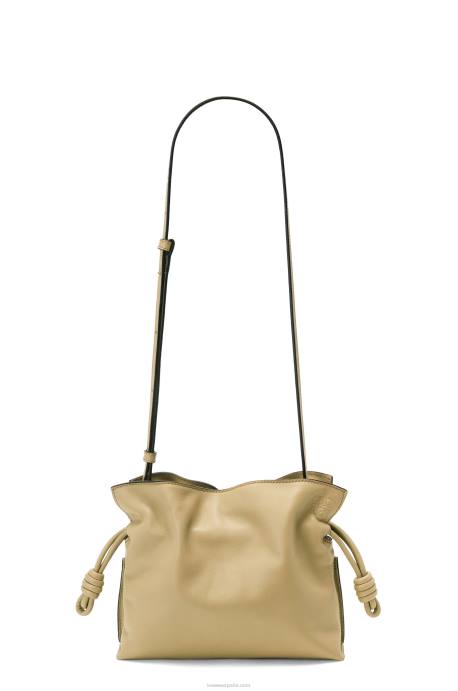 Loewe mujer bolso de mano mini flamenco de piel de becerro napa LP64217 arcilla verde