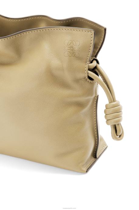 Loewe mujer bolso de mano mini flamenco de piel de becerro napa LP64217 arcilla verde