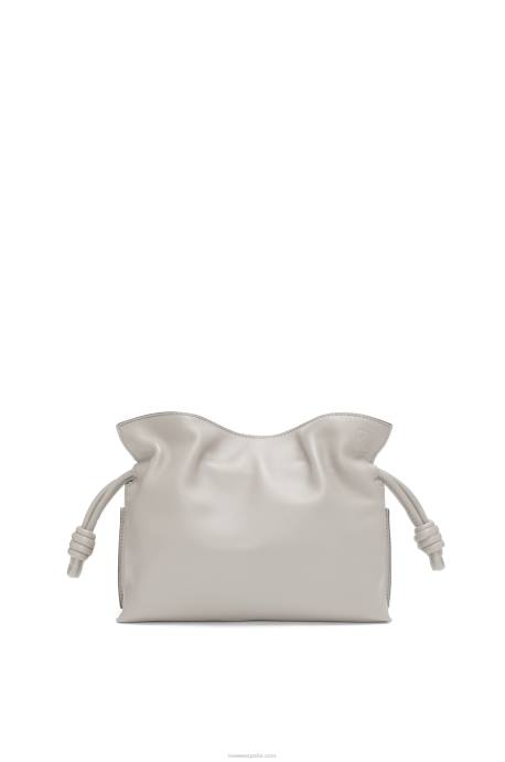 Loewe mujer bolso de mano mini flamenco de piel de becerro napa LP64236 fantasma