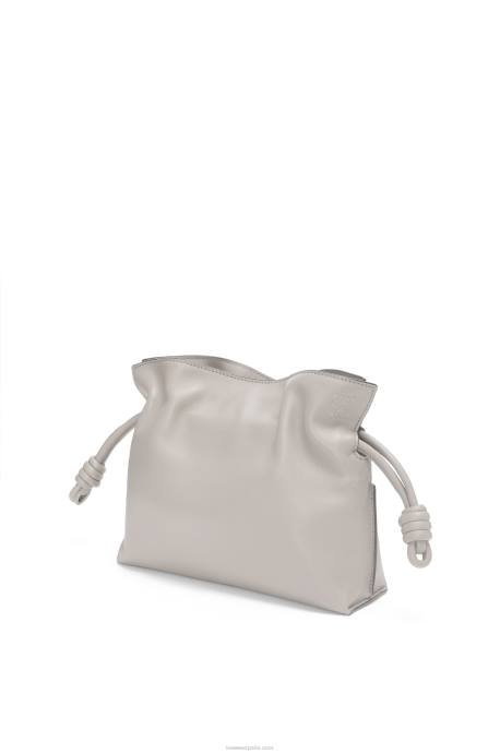 Loewe mujer bolso de mano mini flamenco de piel de becerro napa LP64236 fantasma