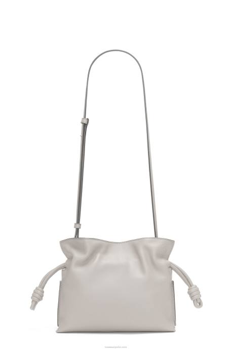 Loewe mujer bolso de mano mini flamenco de piel de becerro napa LP64236 fantasma