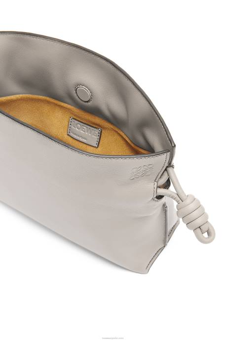 Loewe mujer bolso de mano mini flamenco de piel de becerro napa LP64236 fantasma