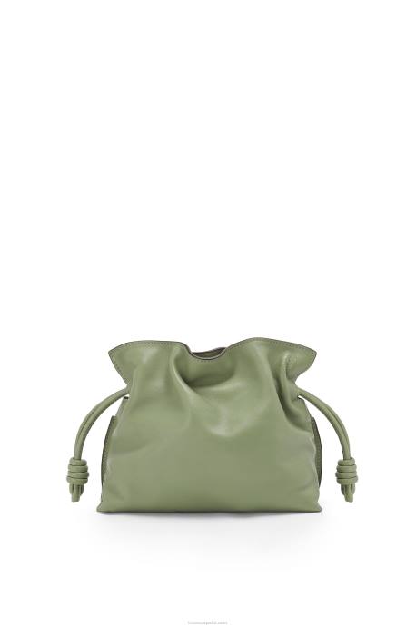 Loewe mujer bolso de mano mini flamenco de piel de becerro napa LP64259 Romero
