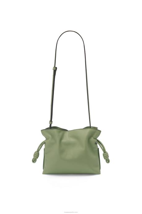 Loewe mujer bolso de mano mini flamenco de piel de becerro napa LP64259 Romero