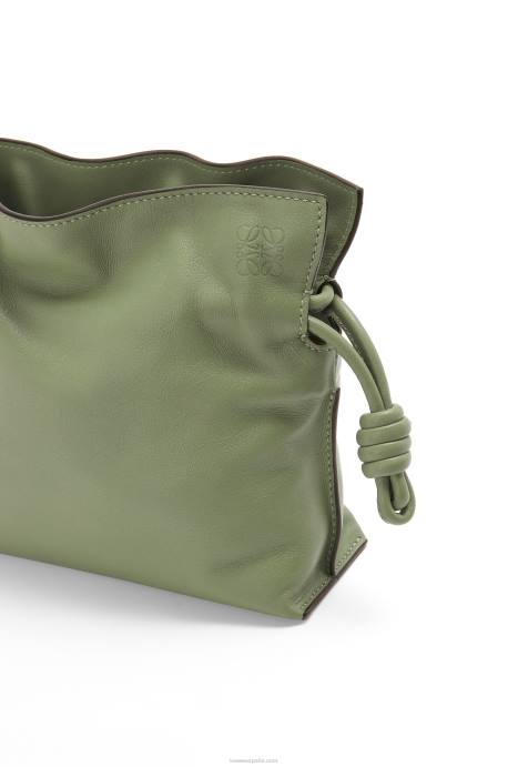 Loewe mujer bolso de mano mini flamenco de piel de becerro napa LP64259 Romero