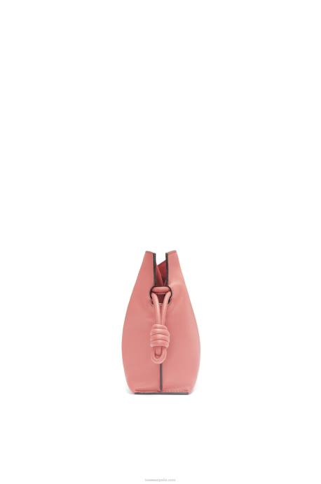 Loewe mujer bolso de mano mini flamenco de piel de becerro napa LP64267 flor de durazno