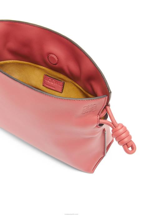 Loewe mujer bolso de mano mini flamenco de piel de becerro napa LP64267 flor de durazno