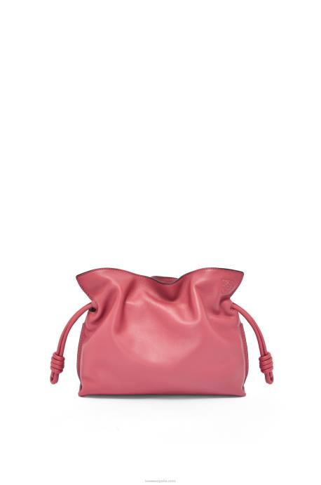 Loewe mujer bolso de mano mini flamenco de piel de becerro napa LP64272 ciruela