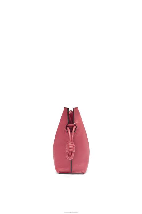 Loewe mujer bolso de mano mini flamenco de piel de becerro napa LP64272 ciruela