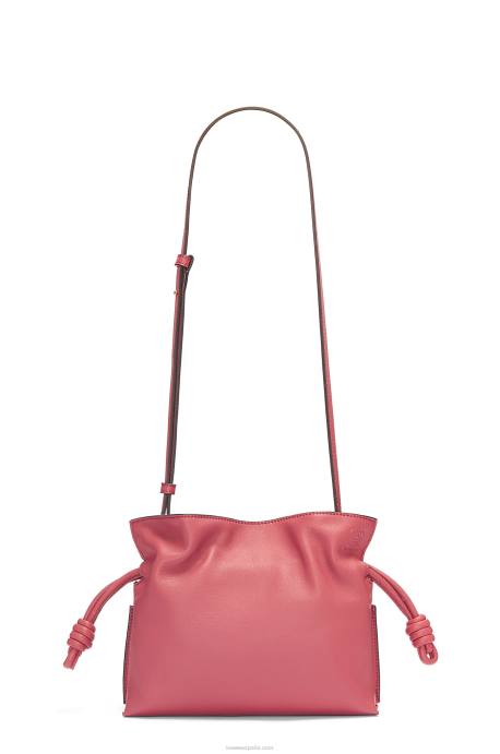 Loewe mujer bolso de mano mini flamenco de piel de becerro napa LP64272 ciruela