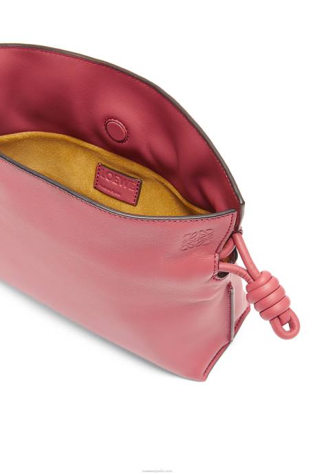 Loewe mujer bolso de mano mini flamenco de piel de becerro napa LP64272 ciruela