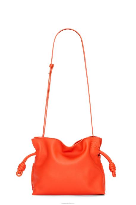 Loewe mujer bolso de mano mini flamenco de piel de becerro napa LP64320 amanecer naranja