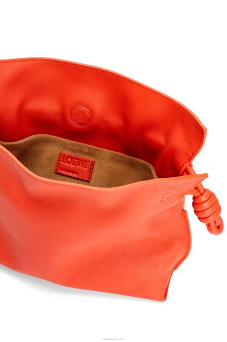 Loewe mujer bolso de mano mini flamenco de piel de becerro napa LP64320 amanecer naranja