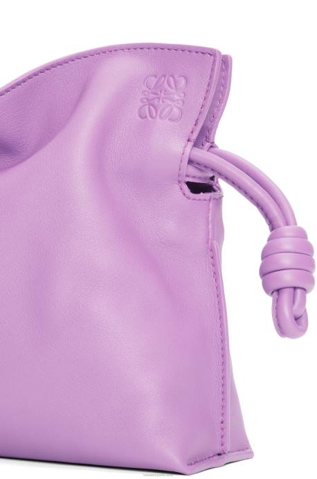 Loewe mujer bolso de mano mini flamenco de piel de becerro napa LP64321 guimauve