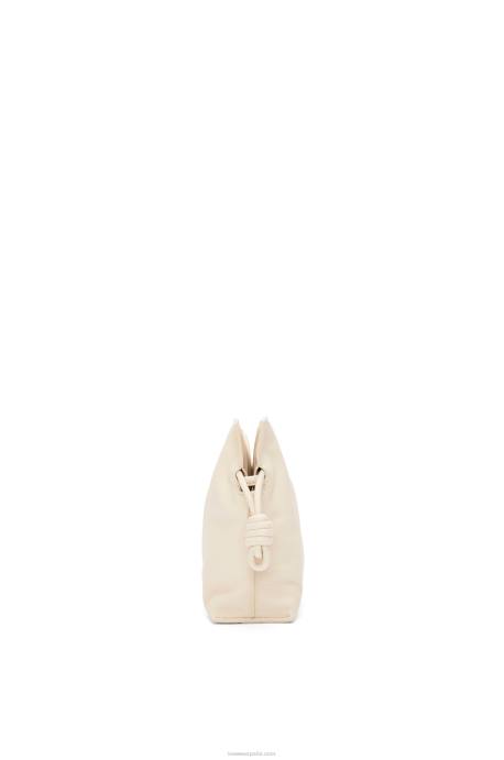 Loewe mujer bolso de mano mini flamenco de piel de becerro napa LP64331 angora