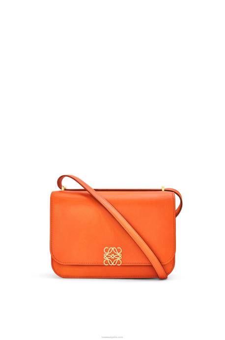Loewe mujer bolso goya en piel de becerro de seda LP64494 naranja