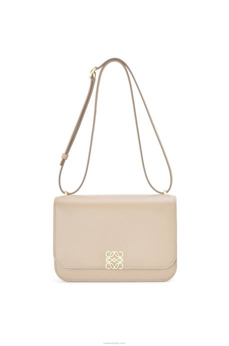 Loewe mujer bolso goya en piel de becerro de seda LP64546 fantasma de luz