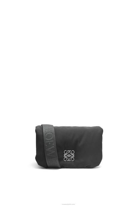 Loewe mujer bolso goya mini puffer de nailon LP64311 negro