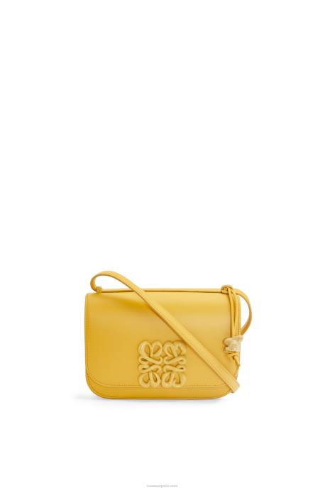 Loewe mujer bolso goya pequeño en piel de becerro de seda LP64263 glaseado amarillo pálido
