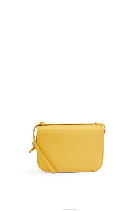 Loewe mujer bolso goya pequeño en piel de becerro de seda LP64263 glaseado amarillo pálido