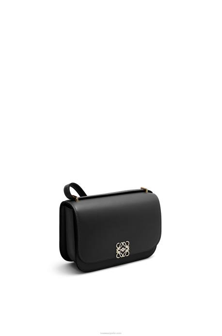 Loewe mujer bolso goya pequeño en piel de becerro de seda LP64269 negro