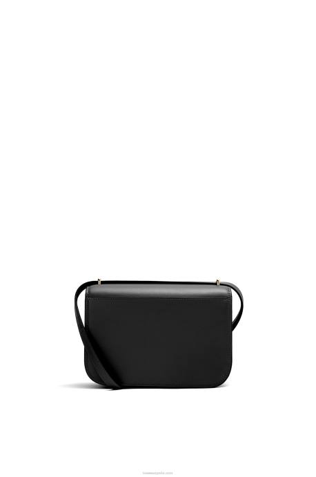 Loewe mujer bolso goya pequeño en piel de becerro de seda LP64269 negro