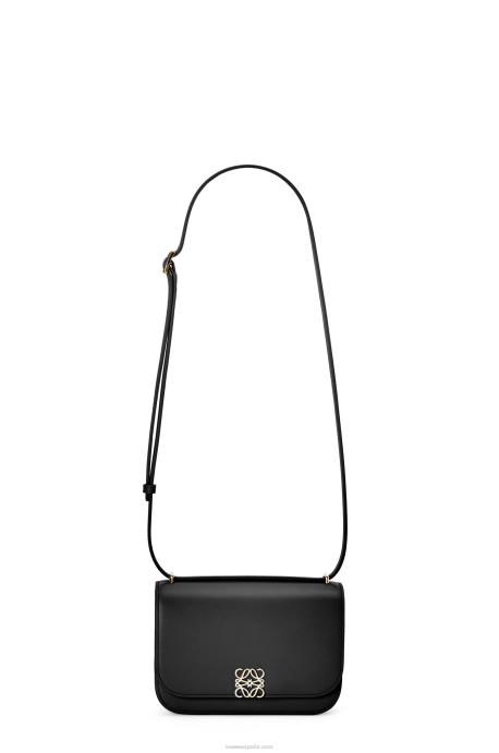 Loewe mujer bolso goya pequeño en piel de becerro de seda LP64269 negro