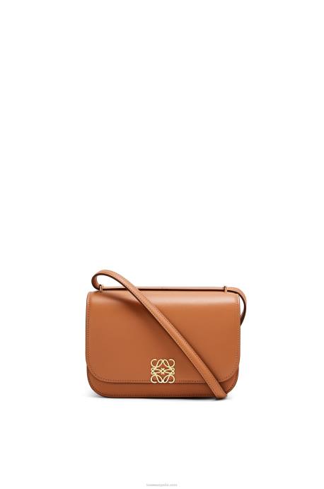 Loewe mujer bolso goya pequeño en piel de becerro de seda LP64280 broncearse