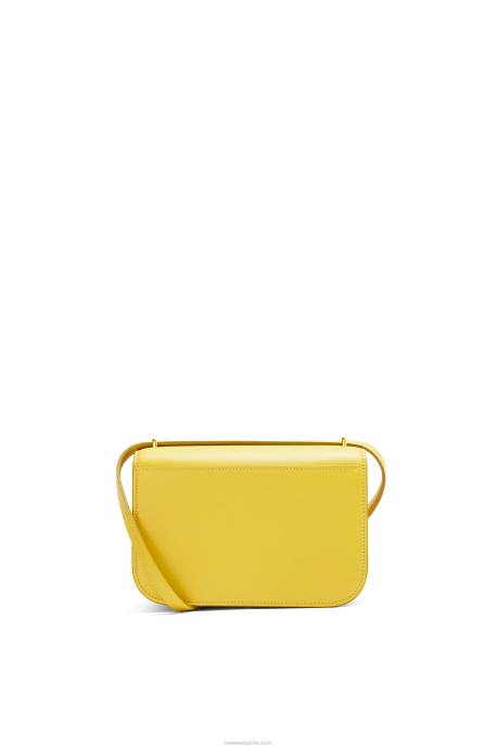 Loewe mujer bolso goya pequeño en piel de becerro de seda LP64304 amarillo
