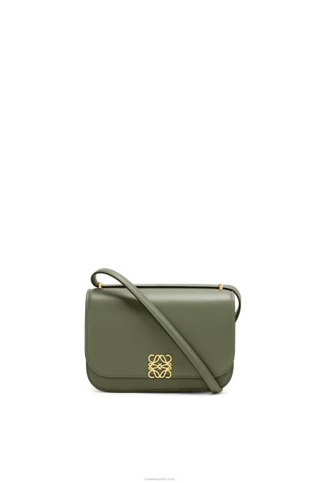 Loewe mujer bolso goya pequeño en piel de becerro de seda LP64307 aguacate verde