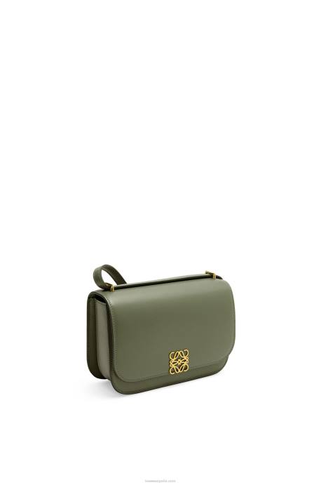 Loewe mujer bolso goya pequeño en piel de becerro de seda LP64307 aguacate verde