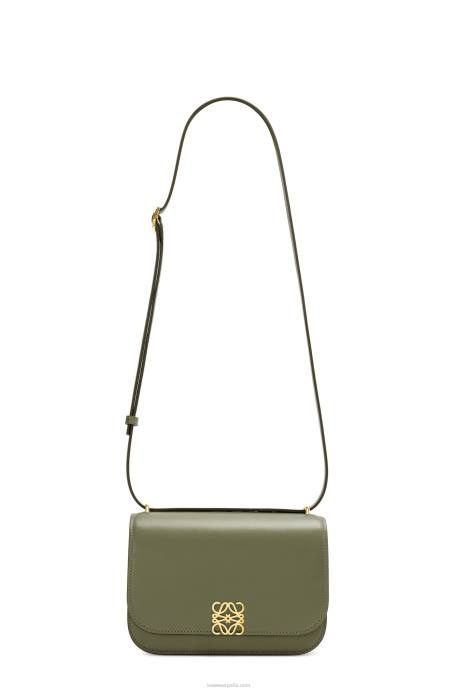 Loewe mujer bolso goya pequeño en piel de becerro de seda LP64307 aguacate verde