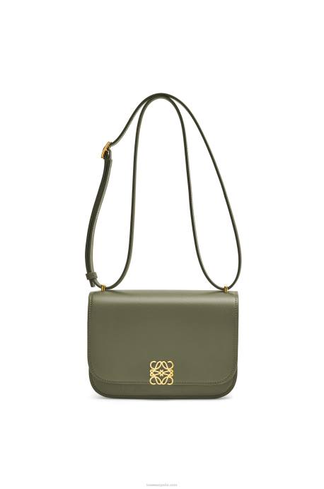 Loewe mujer bolso goya pequeño en piel de becerro de seda LP64307 aguacate verde