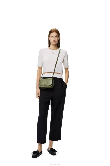 Loewe mujer bolso goya pequeño en piel de becerro de seda LP64307 aguacate verde