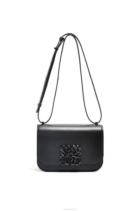 Loewe mujer bolso goya pequeño en piel de becerro de seda LP64456 negro