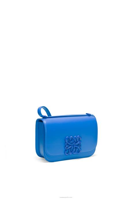 Loewe mujer bolso goya pequeño en piel de becerro de seda LP64481 buceo azul