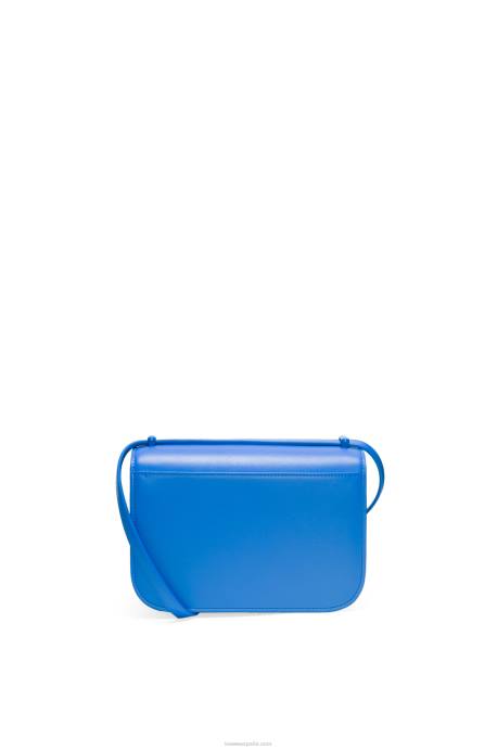 Loewe mujer bolso goya pequeño en piel de becerro de seda LP64481 buceo azul