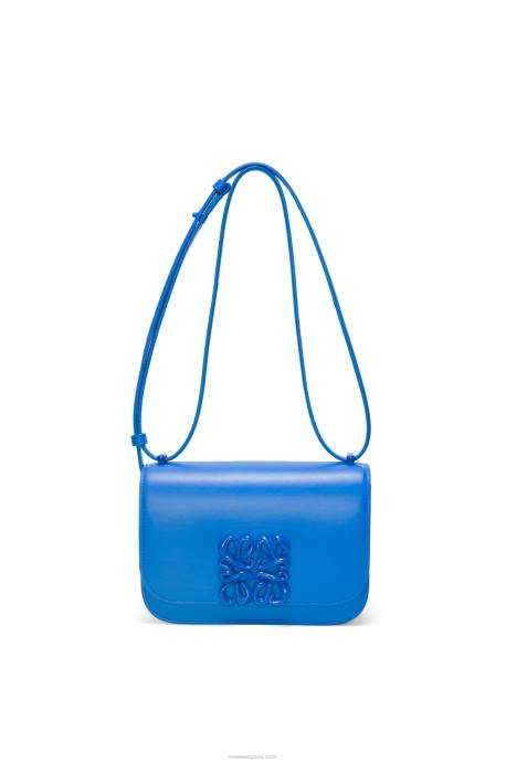 Loewe mujer bolso goya pequeño en piel de becerro de seda LP64481 buceo azul