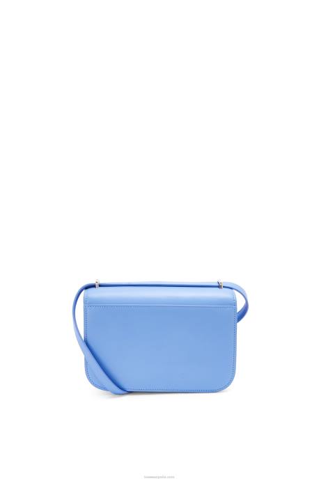 Loewe mujer bolso goya pequeño en piel de becerro de seda LP64508 azul celestino