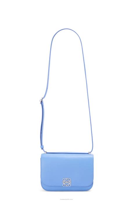 Loewe mujer bolso goya pequeño en piel de becerro de seda LP64508 azul celestino
