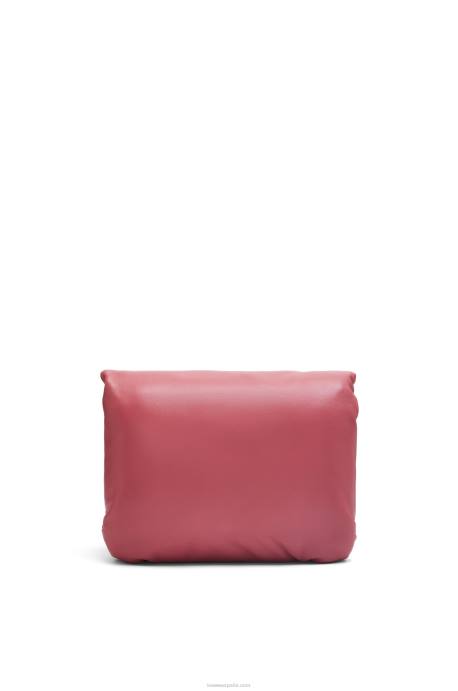 Loewe mujer bolso puffer goya de napa de cordero brillante LP64489 ciruela