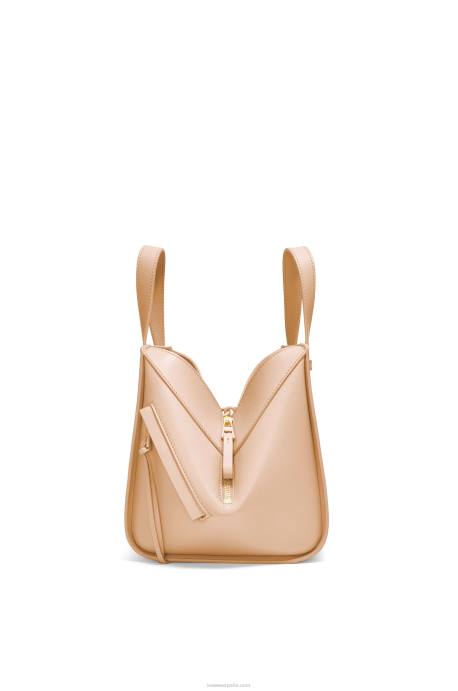 Loewe mujer Bolso compacto hamaca de piel de becerro satinada LP64432 desnudo