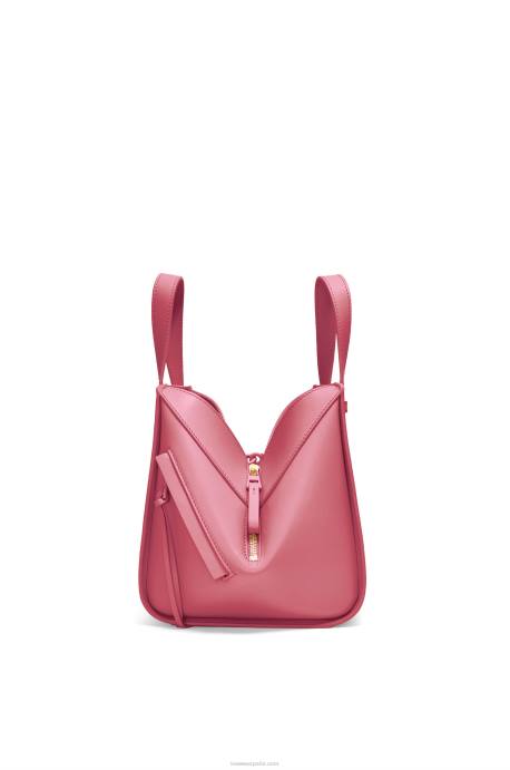 Loewe mujer Bolso compacto hamaca de piel de becerro satinada LP64488 ciruela