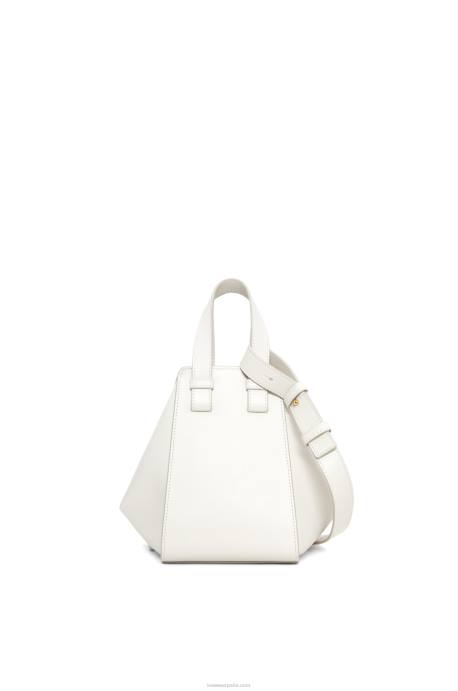 Loewe mujer Bolso compacto maruja mallo hammock de piel de becerro clásica LP64339 blanco suave